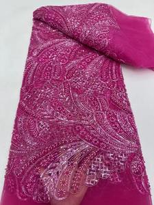 Tessuto di pizzo con perline in pizzo tessuto di cristallo <span class=keywords><strong>Swarovski</strong></span> - Product Image 5