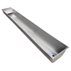 4m de longueur en acier inoxydable mouton ferme équipement alimentaire mangeoire auge alimentation animale auge en métal - Product Image 1