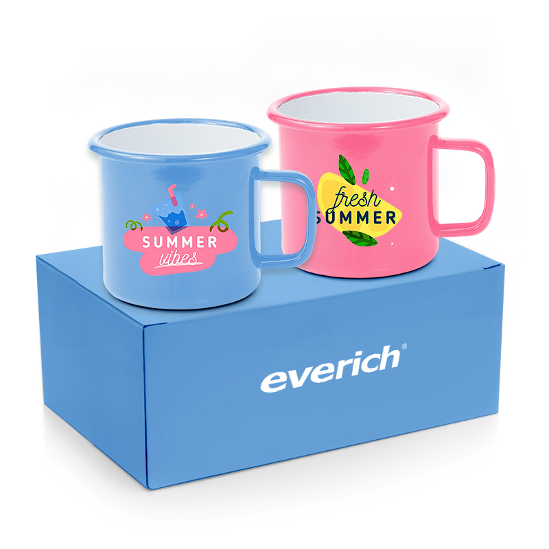 Оптовая цена, винтажная американская пищевая сертифицированная индивидуальная эмалированная посуда, чашка для кемпинга, пивная чайная винная кружка для кофе