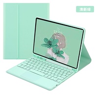 Clavier sans fil pour iPad Air 4 10.9 "11" avec souris tactile, opération de style ciseaux amovible 10.2, couverture de clavier, fente pour stylo