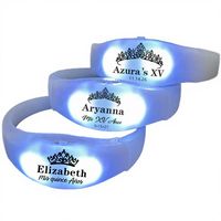 Bracelet en silicone LED RGB clignotant à la mode, activé par la musique, idéal pour les concerts d'Halloween