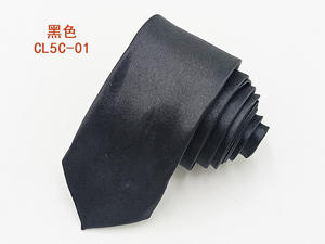 Yiqun Silk Bright Face Color sólido Hombres <span class=keywords><strong>y</strong></span> mujeres Formal Business Red Black Tie Hand Type 5/8cm - Product Image 6