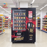 Distributeur automatique de ramen grande capacité 120 compartiments avec distributeur d'eau chaude, compatible Nayax et protocole MDB, directement de l'usine