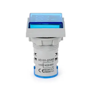 Digital Mini LED Display Voltmeter DC5-60V Indicator Round Lamp Digital Display DC Voltmeter Blue