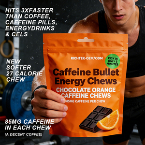 Gomitas Energéticas de Chocolate y Naranja con 85 mg de Cafeína, Masticables con Cafeína para Ciclismo y Deportes de Resistencia - Product Image 4