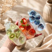 Vaseline Fruit Milk Bottle & Message-in-a-Bottle Squishy, Slow Rebound Fidget, Low-Odor Squeeze voor tieners & volwassenen, Party Favor