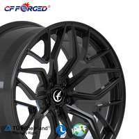 Jantes en aluminium forgé CF FORGED personnalisées, concaves profondes, finition noir mat avec liseré doré, multi-rayons, 19x9.5 pouces, 5x120 pour M3 F80 G80 Track