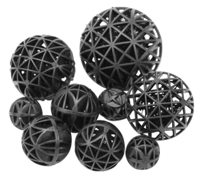 Boules de filtre bio PP pour aquarium 16mm et 26mm Standard noir avec médias à l'intérieur des matériaux de traitement de l'eau - Product Image 1