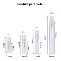 Vente en gros de flacons pulvérisateurs en verre transparent de 10 ml avec bouchon à vis pour l'emballage d'huiles essentielles et de parfums