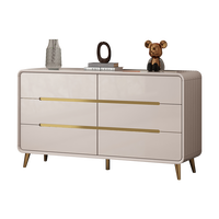 Commode haute personnalisable OEM, finition blanche moderne, 5+ tiroirs, certifiée CE, en bois, pour chambre d'appartement, écologique