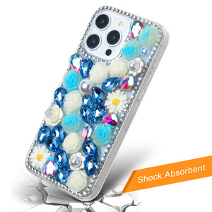 Kingsoul Sang Trọng Lấp Lánh Đầy Đủ Kim Cương Vỏ Điện Thoại Tự Làm Cá Nhân Bìa Cho Phụ Nữ Tương Thích Cho Iphone 16/16pro/16pro Max - Product Image 4