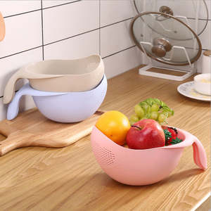 Venta al por mayor <span class=keywords><strong>cocina</strong></span> PP plástico arroz tamiz frutas y verduras lavado tazón cesta <span class=keywords><strong>escurridor</strong></span> - Product Image 3