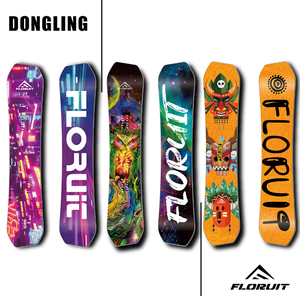 FLORUIT Snowboard Snowboard classique Freestyle Double arc positif Construction Sandwich Skis à tête tordue - Product Image 3