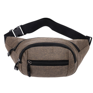 New Unisex 4-Zipper Oxford Cloth Cross Body <b>Bag</b> Vintage Style for Business & Outdoors-Cheap New Design <b>Phone</b> Money <b>Holder</b> - Product Image 3