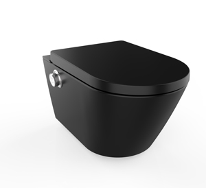 WC intelligent mural fin noir mat certifié CE, directement de l'usine, pour salle de bain moderne - Product Image 2