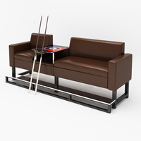 Günstiger, hochwertiger Indoor-Billardtisch, Snooker-Club-Zuschauerstuhl, Billard-Sofa mit PVC-Polsterung, Holzschienen, anpassbar für den Verkauf