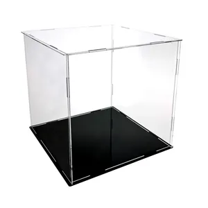 透明亚克力展示盒适用于动作人物收藏玩具模型桌面盒立方体收纳盒