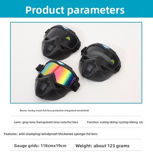 Lunettes et <span class=keywords><strong>masque</strong></span> coupe-vent Harley pour le ski, l'alpinisme, la moto tout-terrain et la soudure électrique - Product Image 4