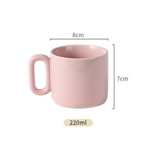 Tasse à café de luxe en céramique pour Macaron, Style nordique créatif, de grande valeur, pour bureau, haut de gamme, eau potable, pour Couple, léger, 2023 - Product Image 2