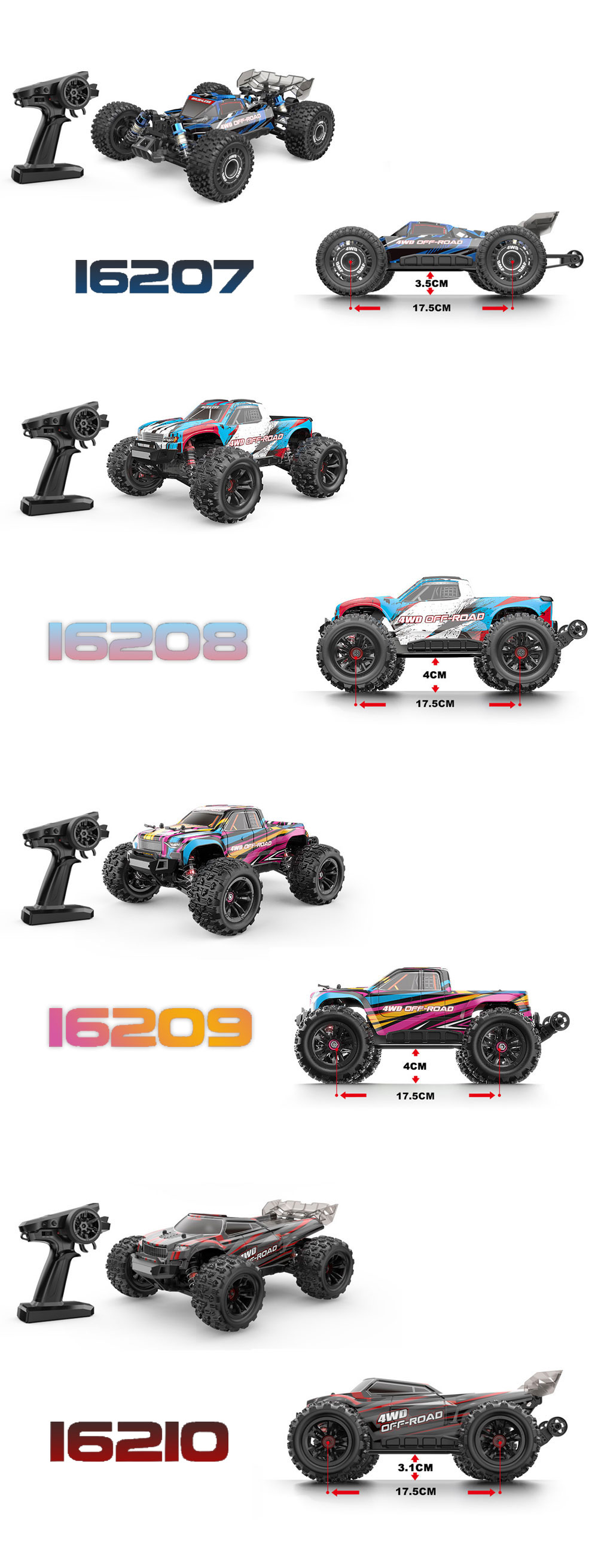 MJX 16207 RC Car - High-Speed off-Road Buggy Radio Control Toys