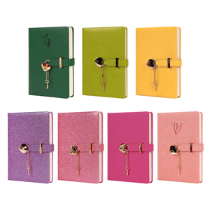 Sidaixue khóa nhật ký A5 long lanh Bìa Tạp Chí với trái tim kim loại khóa máy tính xách tay - Product Image 2