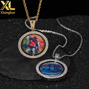 Wholesale New Arrival 18k Gold Plated Hiphop <b>Iced</b> <b>Out</b> 5a Cz Custom Bling Bling Photo Pendants - Product Image 3