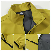 Individuell Bedruckte Herren Polyester Softshell-Jacke Großhandel Arbeitskleidung Wasserdichte Windjacke Sport Outdoor Herrenjacken