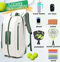 Sac à dos de sport Trykid grande capacité pour raquettes de tennis et de pickleball avec compartiment à chaussures, en nylon imperméable, pour hommes et femmes