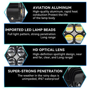 Nuevo Juego de Faros LED para Motocicleta, 12V 40W, Súper Brillantes, Luces Laterales, Resistentes al Agua, Faros Antiniebla para Bicicletas - Product Image 4