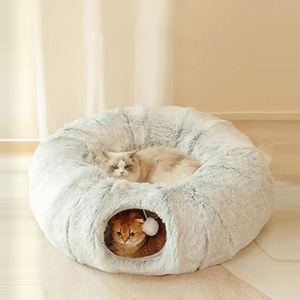 Fabrikant Groothandel Pluche Opvouwbare Opvouwbare Ronde Donut Kat Tunnel - Product Image 1