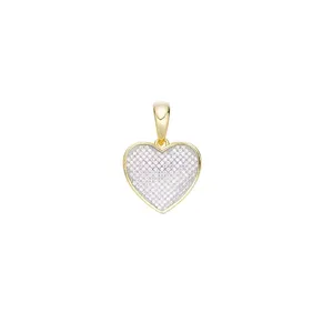 Vintage Couple Rose Gold Long Chain Mini Natural 925 Silver Diamond Woman Heart Shape Necklace Pendant
