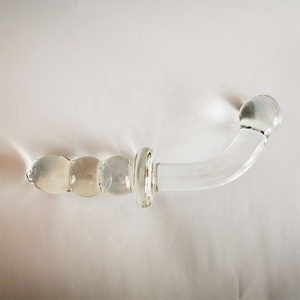 Tinh Thể Thủy Tinh Kết Cấu Cong Gay Đồ Chơi Huge Smooth Stick An Toàn Không Thấm Nước Đôi Kết Thúc Đầu Dildo Sided Wand Công Cụ Cho Phụ Nữ - Product Image 5