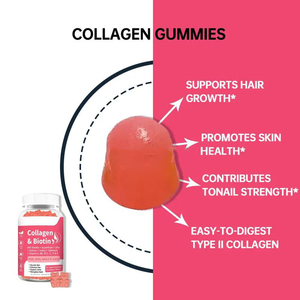 OEM Private Label Collagen Supplement Gummies with Biotin &amp; Keratin for Hair Skin Nails Care - Product Image 5