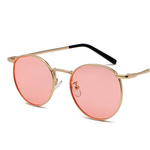Maidis Round Metal Sunglasses Gold Frame UV400 Protection Unisex Fashion Shades - Product Image 5