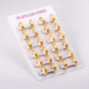 Pendientes de Aro Chapados en Oro, Joyería de Acero - Product Image 2