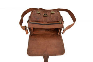 Custom Genuine Leather Camera Bag Messenger Handbag <b>Briefcase</b> - Product Image 6
