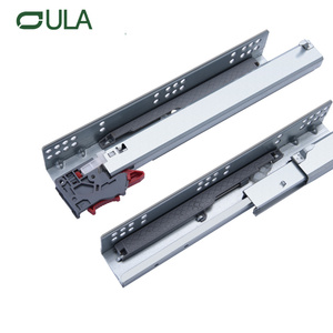 Soula Tủ Bếp Phần Cứng Sắt 45Mm Mềm Đóng 3-Gấp Mở Rộng Đầy Đủ Giấu <span class=keywords><strong>Slide</strong></span> 3D Khóa <span class=keywords><strong>Hidden</strong></span> Kính Thiên Văn Ngăn Kéo - Product Image 2