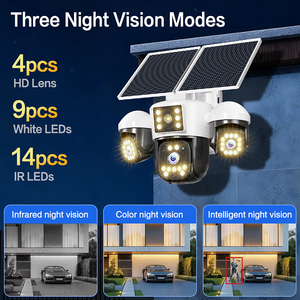 Telecamera PTZ Solare Intelligente 4G da 12MP con 3 Obiettivi e 3 Schermi, Telecamera di <span class=keywords><strong>Sorveglianza</strong></span> Esterna con Batteria Solare, Telecamera di Sicurezza CCTV per Uso <span class=keywords><strong>Esterno</strong></span> - Product Image 5