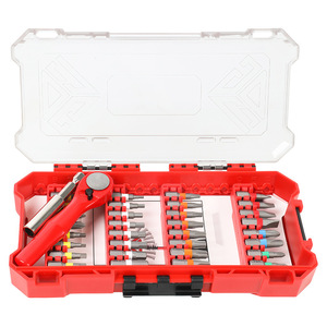 34 Piece Ratchet Wrench Set With Screwdriver Bits And Drill Bits In Plastic Box For Diy Repair - Product Image 2