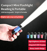 Mini lampe torche tactique rechargeable par USB, compacte, portable, petite lampe torche LED pour le camping en plein air, éclairage d'urgence