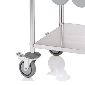 Stainless Steel Cutlery <b>Serving</b> <b>Trolley</b> with 2 Cutlery Inserts & Bumper Guard, Wheeled Mobile Cutlery Storage Cart for kitchen - Product Image 5