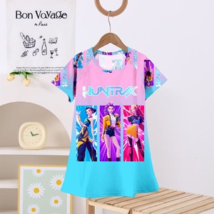 Camiseta de Personaje de Anime K-POP Kpop Demon Hunters, Vestido para Dormir, Pijama Cómodo con Estampado de Dibujos Animados, Bata para Mujeres y Niñas - Product Image 4