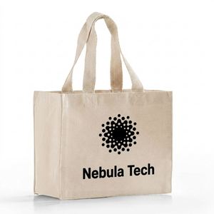 12 OZ Heavy Square <b>Canvas</b> <b>Tote</b> Bag Custom Small Gusseted Shopping Bag Tennis Club Gift Bag - Product Image 3