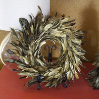 Großer Blumen-Schaumstoff-Girlanden-Cocktail-Feder-Weihnachtskranz für Zuhause, Außenbereich, Wanddekoration, Hochzeitsfeier, Dekoration, Ornament-Zubehör