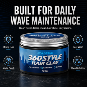 Pomada para Ondas 360 de Marca Privada, Fijación Fuerte, Crema para Ondas Naturales, Potenciador de Ondas de Larga Duración, Estilizador de Cabello para Hombres Negros, 120 ml - Product Image 6