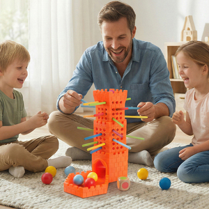 Montessori Balance Stick Tower Game Plastic Family Fun Parent-Child Educational Gift 2-6 Players Challenge - Product Image 1