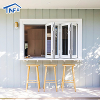 Ventanas Plegables Horizontales de Vidrio con Certificación NFRC, Insonorizadas, de Aleación de Aluminio, con Diseño Moderno para Cocina