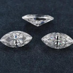 Moissanite Marquise Cut D Color White Lab Created Gemstone Loose Stone For Jewelry Making - Product Image 1