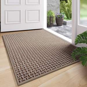 Alfombra de Entrada para Puerta de Casa, Rectangular, con Patrón Geométrico, Antideslizante, de Fibra de Poliéster, para Interiores y Exteriores - Product Image 3