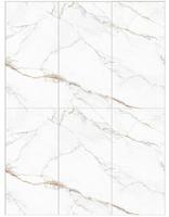 Dalle de porcelaine imitation marbre veiné or blanc de qualité supérieure 600x1200mm pour sol de salle de bain, résistante à l'usure, installation facile